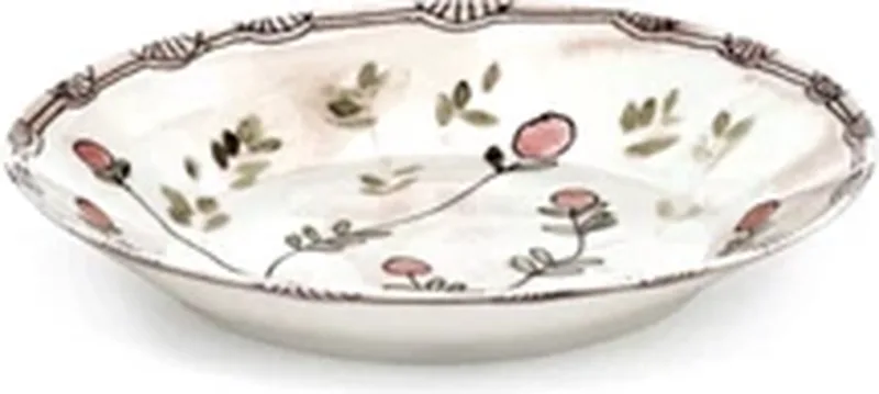 Marni Midnight Flowers Mirtillo Nude diep bord D22cm H3.2cm roze / groen de Serax en Multicolore – photo produit