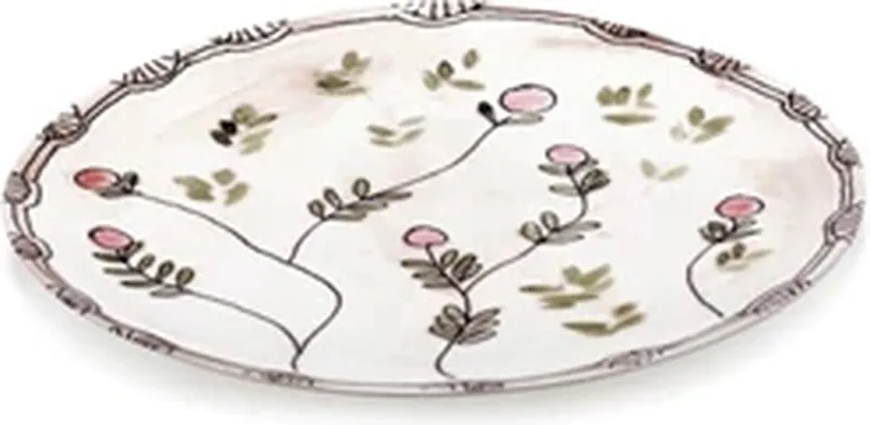 Marni Midnight Flowers Mirtillo Nude plat bord D24cm roze / groen von Serax in Mehrfarbig – Produktfoto