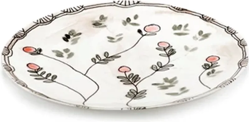 Marni Midnight Flowers Mirtillo Nude plat bord / schaal D31cm roze / groen von Serax in Mehrfarbig – Produktfoto