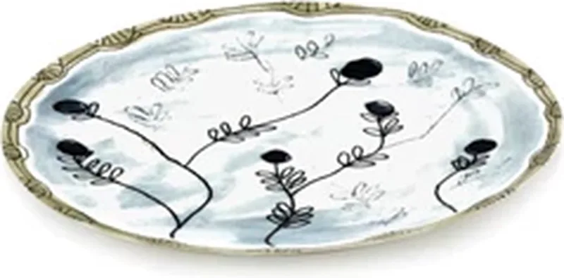 Marni Midnight Flowers Mirtillo Tea plat bord D24cm blauw by Serax in Multicolour – product photo