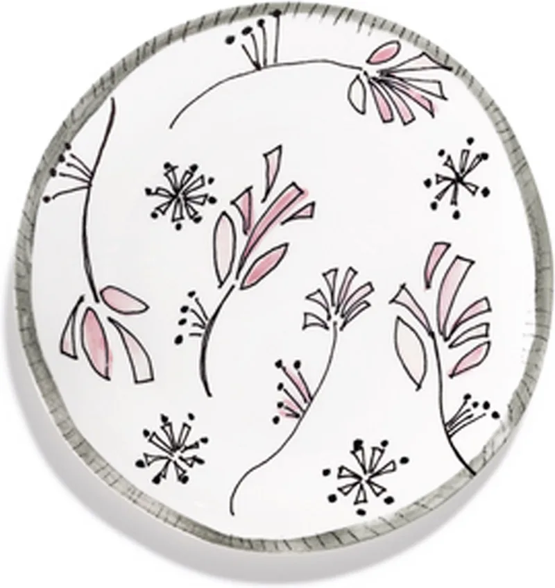 MARNI Midnightflowers - Bord M Fiore Rosa 24 cm - 2 stuks by Serax in White – product photo
