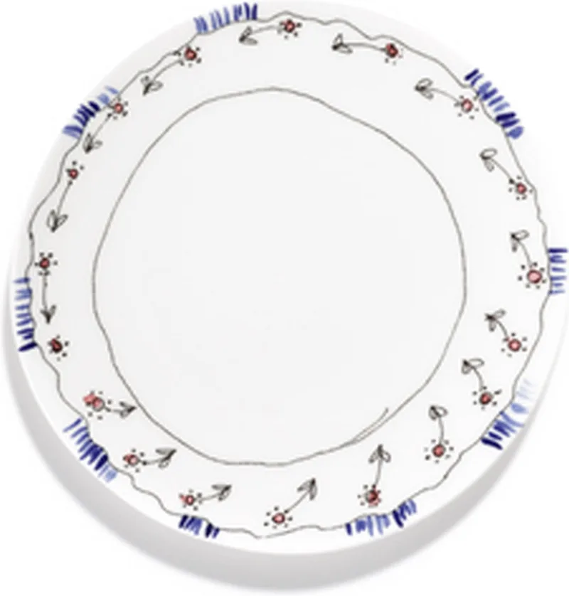 MARNI Midnightflowers - Bord S Anemone Milk 20 cm - 2 stuks by Serax in White – product photo