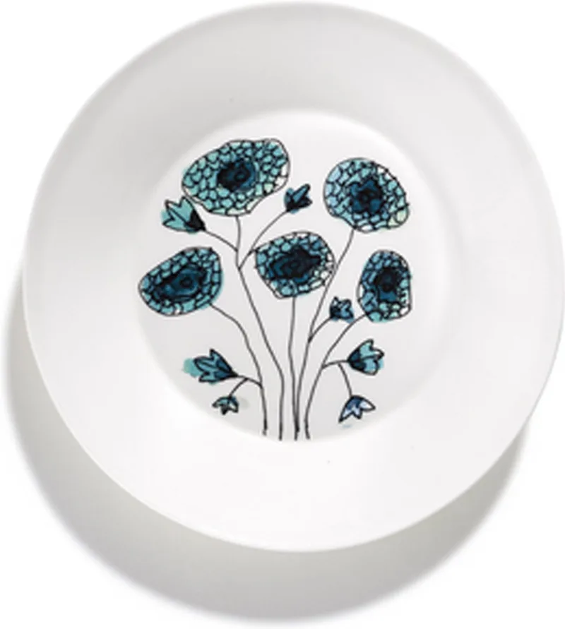 MARNI Midnightflowers - diep bord M Anemone Veniglia 22 cm - 2 stuks de Serax en Blanc – photo produit
