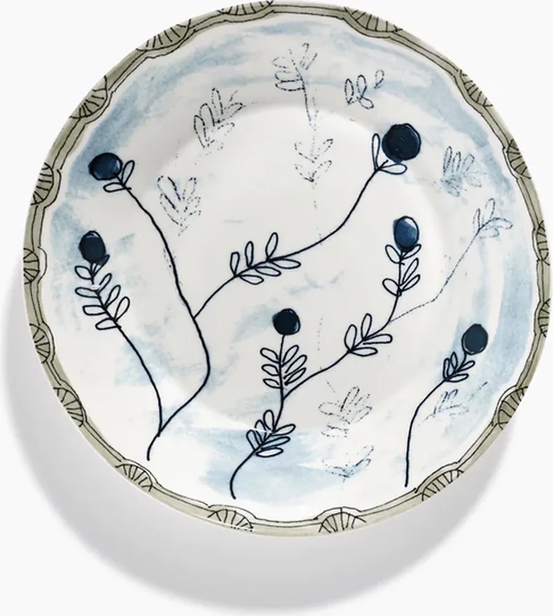 MARNI Midnightflowers - diep bord M Mitillo tea 22 cm - 2 stuks by Serax in White – product photo
