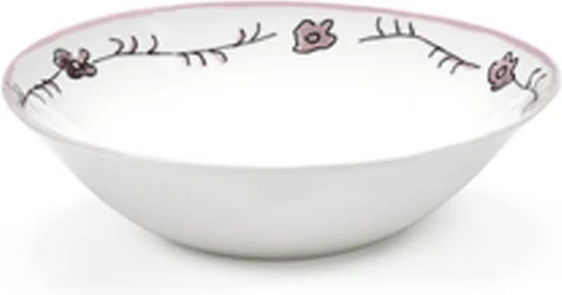 MARNI Midnightflowers - Lage kom M Dark Viola 18 cm - 2 stuks by Serax in White – product photo