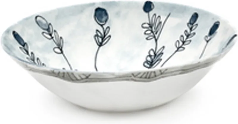 MARNI Midnightflowers - Lage kom M Mirtillo Tea 18 cm - 2 stuks by Serax in White – product photo