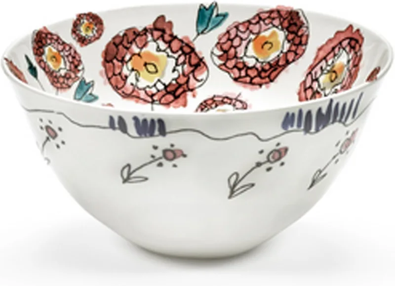 MARNI midnightflowers - Serveerkom M Anemone milk 22 cm de Serax en Blanc – photo produit