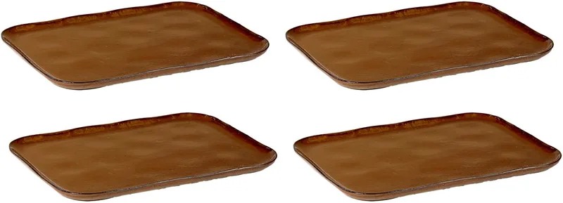 Merci La Nouvelle Table - Bord XL - Okerbruin - 4 stuks de Serax en Marron – photo produit