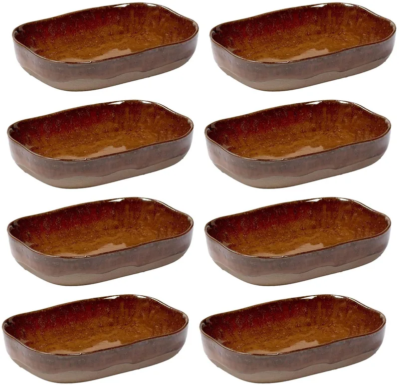 Merci La Nouvelle Table - Diep Bord M - Okerbruin - 8 stuks de Serax en Marron – photo produit