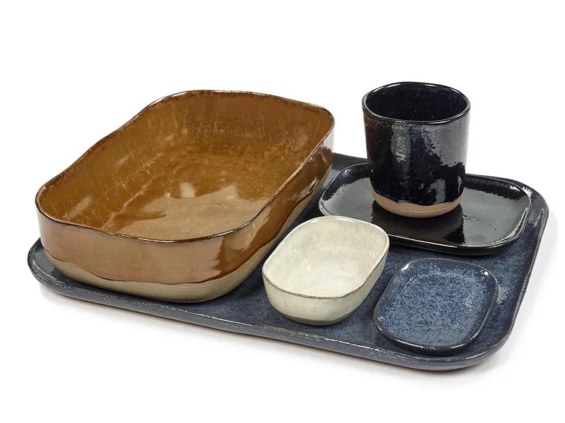Merci La Nouvelle Table - Extra Diep Bord L - Okerbruin - 4 stuks by Serax in Brown – product photo