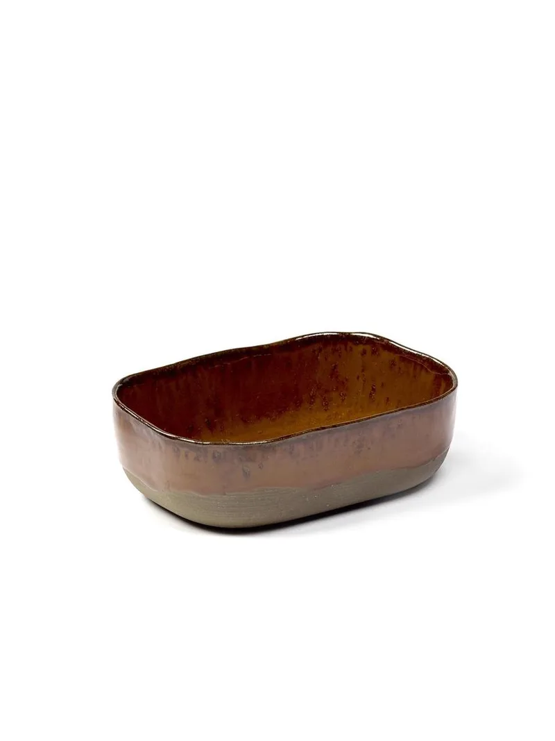 Merci La Nouvelle Table - Extra Diep Bord M - Okerbruin - 8 stuks de Serax en Marron – photo produit