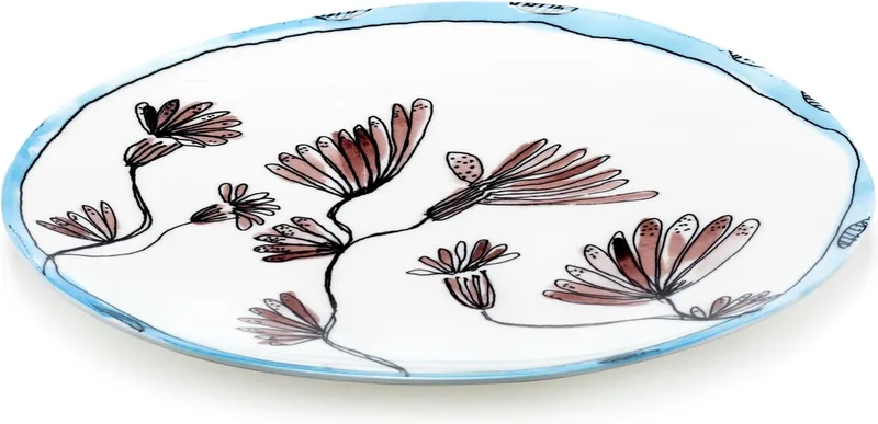 Midnight Flowers By Marni Camelia Aubergine Serveerschaal Ø35 by Serax in White – product photo