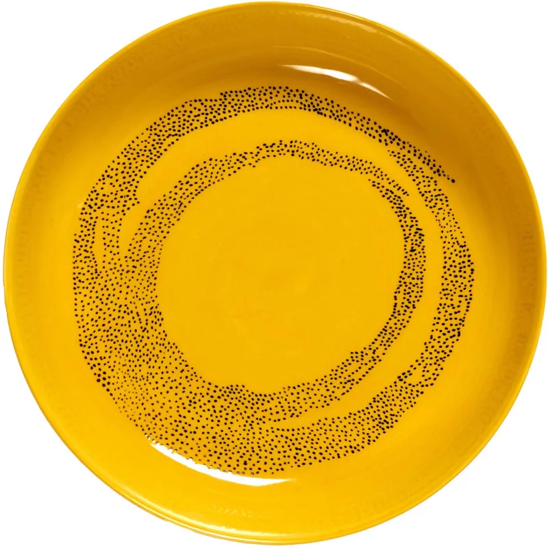 Ottolenghi Feast - Bord - Geel/Zwart - 22 Ø - 2 stuks by Serax in Yellow – product photo