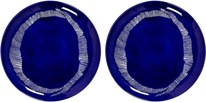 Ottolenghi Feast - Bord L - Donkerblauw/Wit - 26 Ø - 2 stuks de Serax en Bleu – photo produit