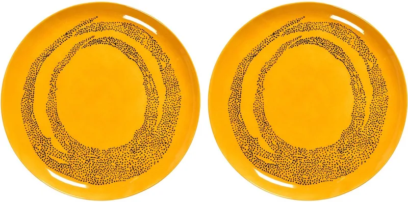 Ottolenghi Feast - Bord L - Geel/Zwart - 26 Ø - 2 stuks by Serax in Yellow – product photo