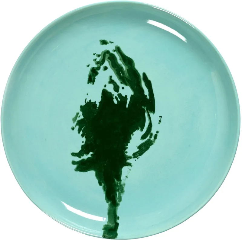 Ottolenghi Feast - Bord M - Azurblauw/Groen - 22 Ø - 2 stuks van Serax in Blauw – productfoto