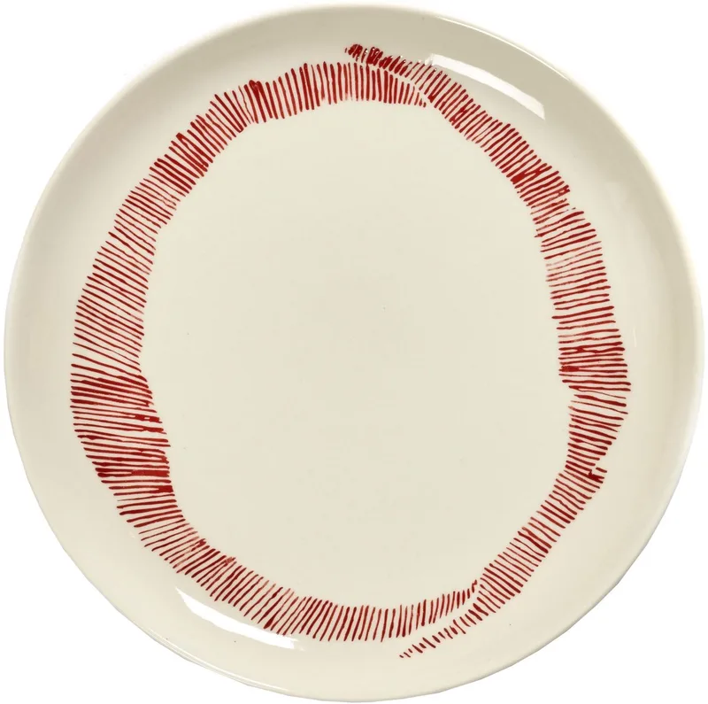 Ottolenghi Feast - Bord M - Wit/Rood - 22 Ø - 2 stuks by Serax in White – product photo