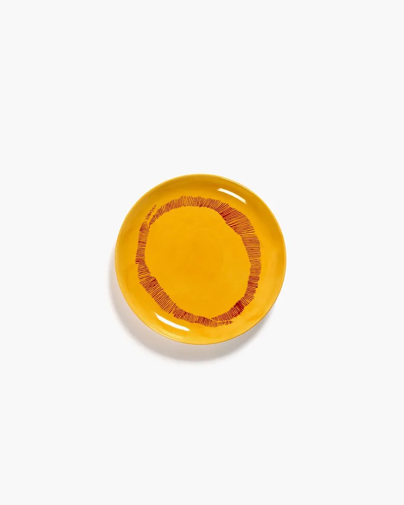 Ottolenghi Feast - Bord S - Geel/Rood - 19 Ø - 2 stuks by Serax in Yellow – product photo