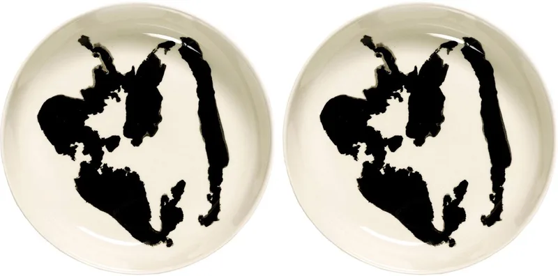Ottolenghi Feast - Bord - Wit/Zwart - 22 Ø - 2 stuks de Serax en Blanc – photo produit