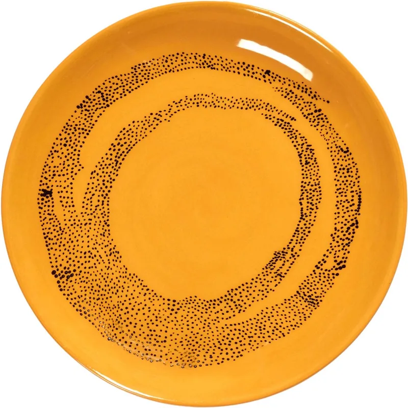 Ottolenghi Feast - Bord XS - Geel/Zwart - 16 Ø - 4 stuks fra Serax i Gul – produktbillede