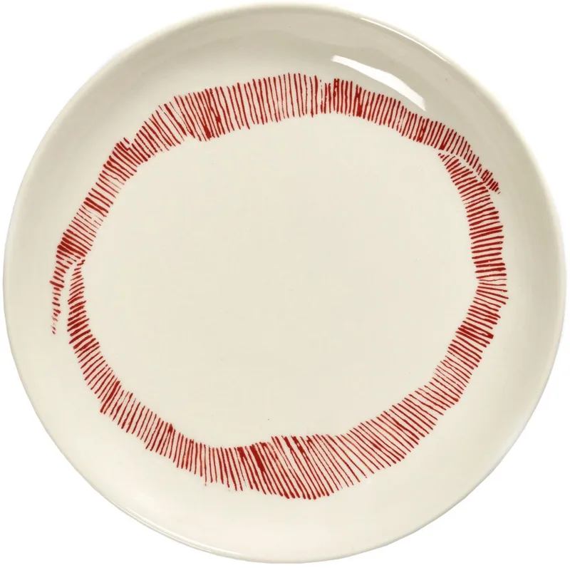 Ottolenghi Feast - Bord XS - Wit/Rood - 16 Ø - 4 stuks by Serax in White – product photo