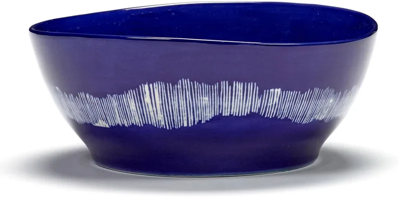 Ottolenghi Feast - Kom L - Donkerblauw/Wit - 18 Ø - 4 stuks von Serax in Blau – Produktfoto