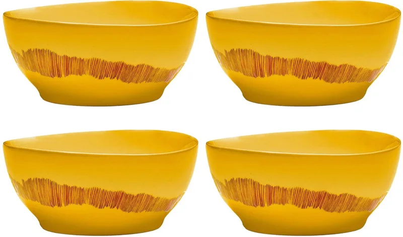 Ottolenghi Feast - Kom S - Geel/Rood - 16 Ø - 4 stuks von Serax in Gelb – Produktfoto