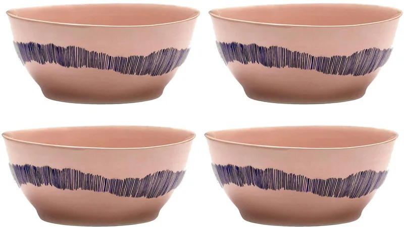 Ottolenghi Feast - Kom S - Roze/Blauw - 16 Ø - 4 stuks by Serax in Pink – product photo