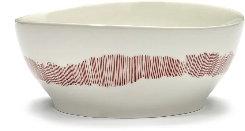 Ottolenghi Feast - Kom S - Wit/Rood - 16 Ø - 4 stuks de Serax en Blanc – photo produit