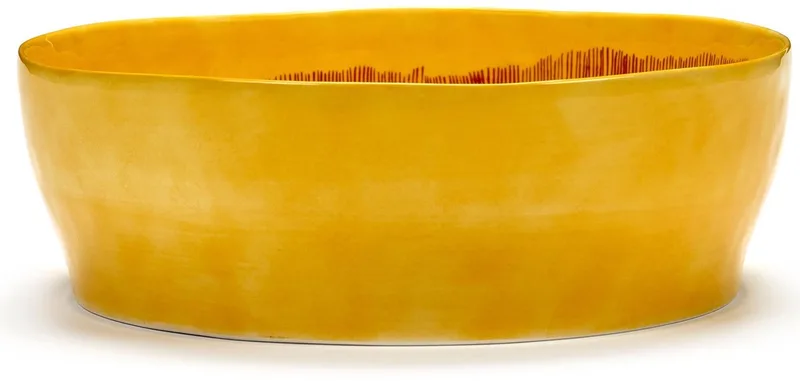 Ottolenghi Feast - Saladeschaal - Geel/Rood - 28 Ø von Serax in Gelb – Produktfoto