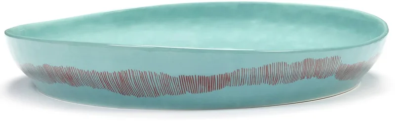 Ottolenghi Feast - Serveerkom M - Azurblauw/Rood - 36 Ø von Serax in Blau – Produktfoto