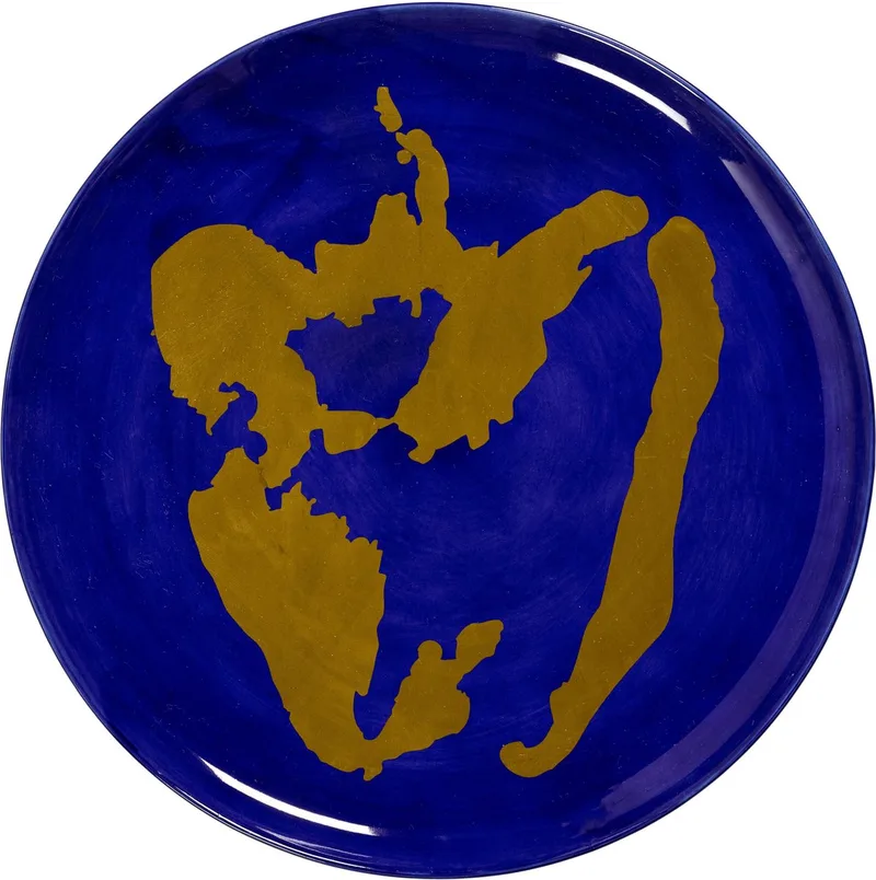 Ottolenghi Feast - Serveerschaal - Donkerblauw/Goud - 35 Ø by Serax in Black – product photo