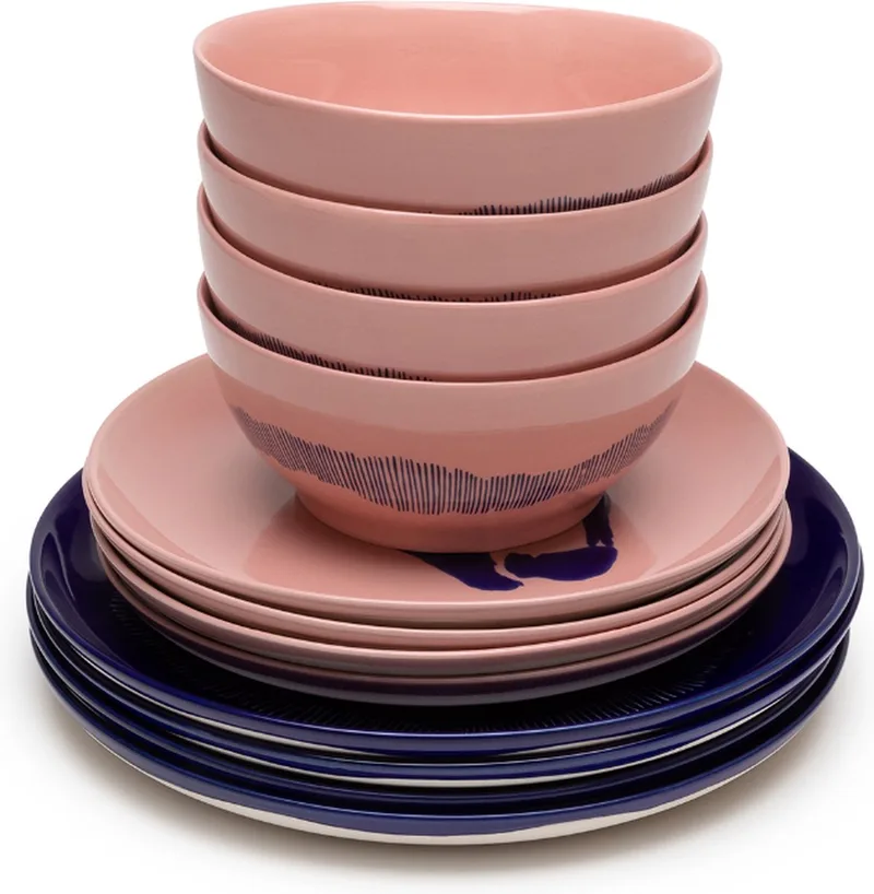 Ottolenghi Feast Serviesset Blauw/Rose (13 delig) 4 personen by Serax in Blue – product photo