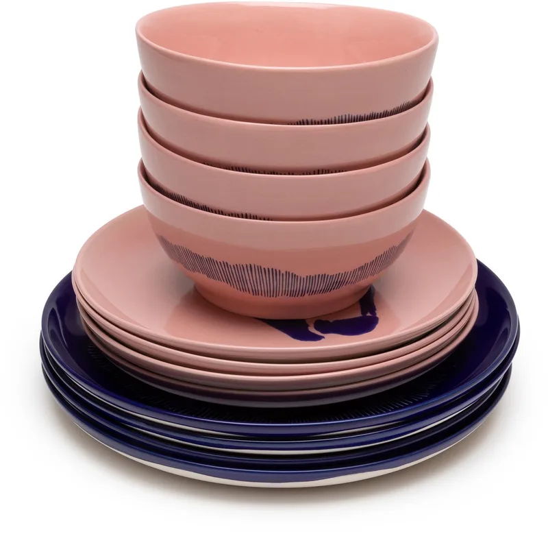 Ottolenghi Feast - Serviesset - Roze/Blauw - 12 stuks by Serax in Pink – product photo