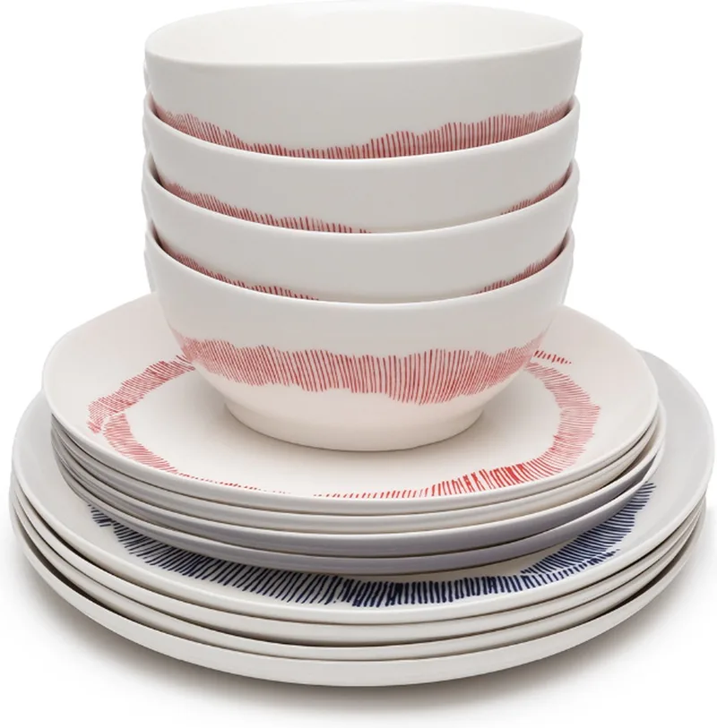 Ottolenghi Feast Serviesset Wit/Blauw/Rood (13 delig) 4 personen by Serax in White – product photo