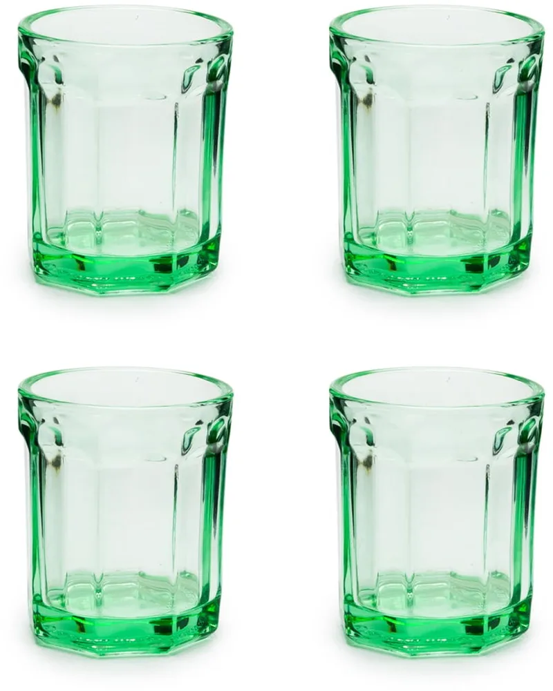 Paola Navone Fish & Fish - Glas M - 7 Ø - 22cl - 4 stuks fra Serax i Grøn – produktbillede