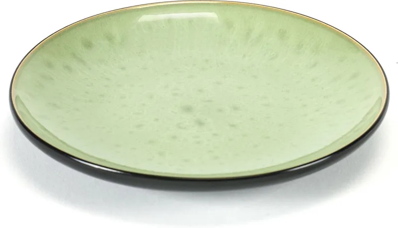 Pascale Naessens Bord - Rond - Ø16 cm - Glanzend groen & zwart by Serax in Groen en zwart – product photo