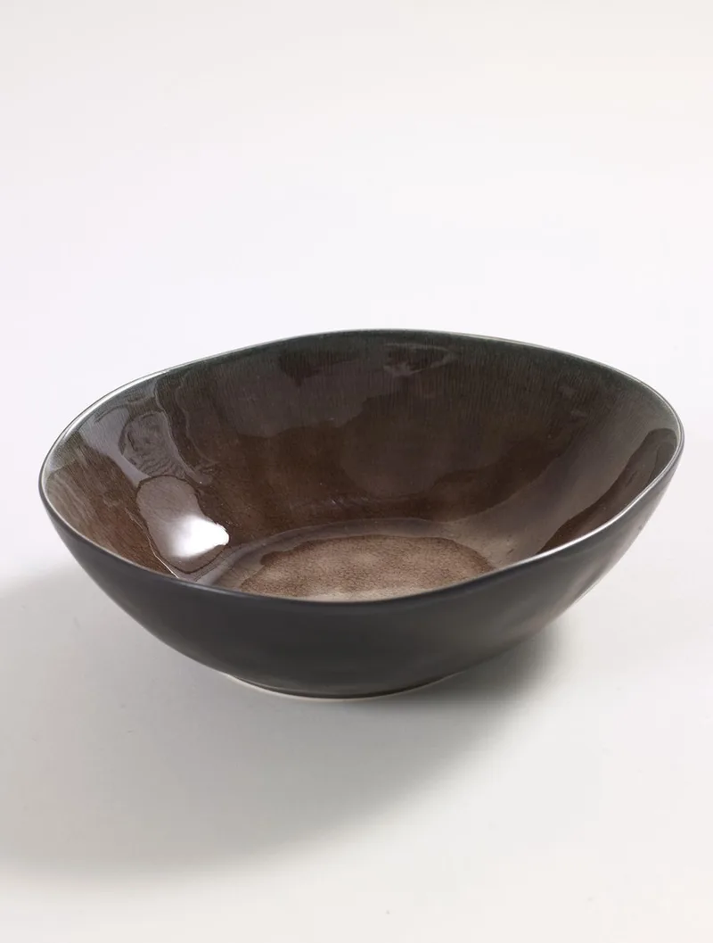"Pascale Naessens ""Pure"" KOM OVAAL LARGE 20x17xH5,5 de Serax en Marron – photo produit