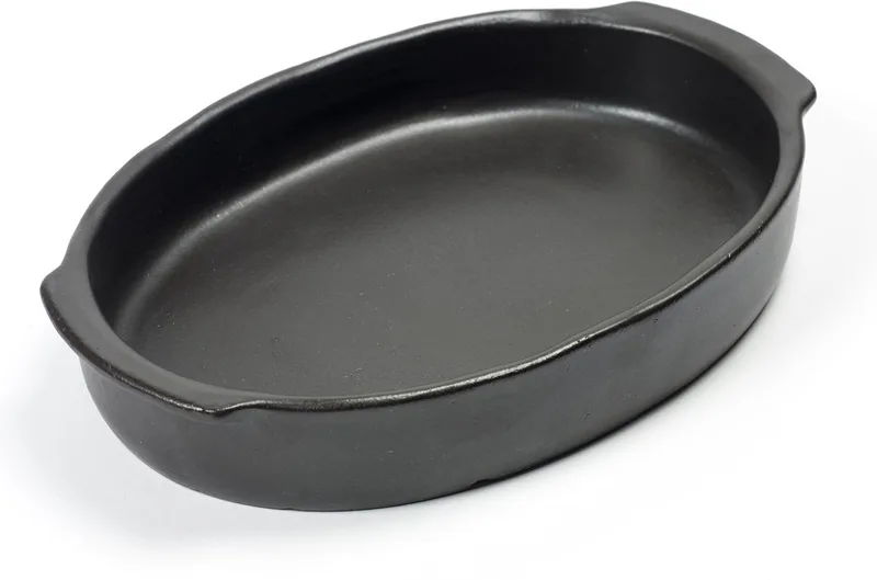 Pascale Naessens Pure - Ovale Oven-Serveerschaal M van Serax in Zwart – productfoto