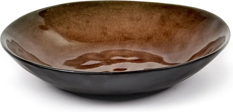 Pascale Naessens Pure - Saladeschaal - Bruin - 23 Ø - 4 stuks von Serax in Schwarz – Produktfoto