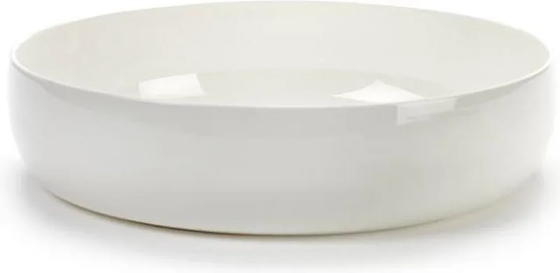 PIET BOON B9214721H LAGE KOM XL GEGLAZUURD D24xH6cm de Serax en Blanc – photo produit