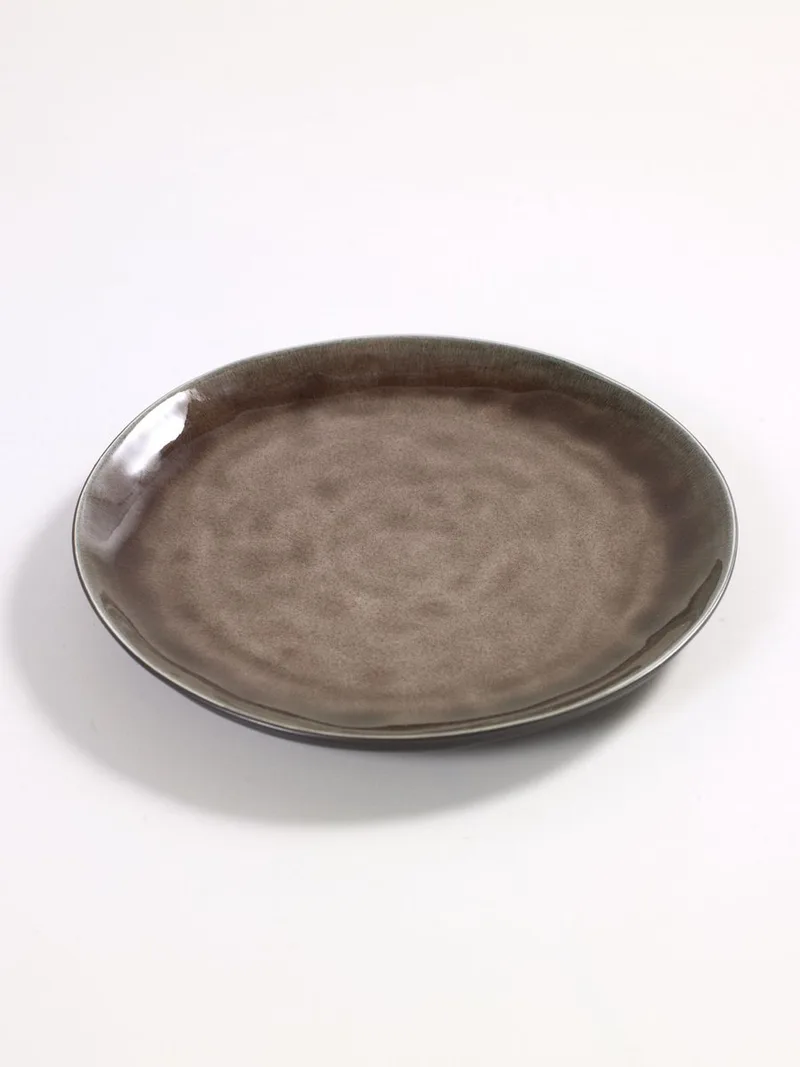 Pure by Pascale Naessens Dinerbord - Small - Ø20,5 cm - 4 Stuks von Serax in Braun – Produktfoto