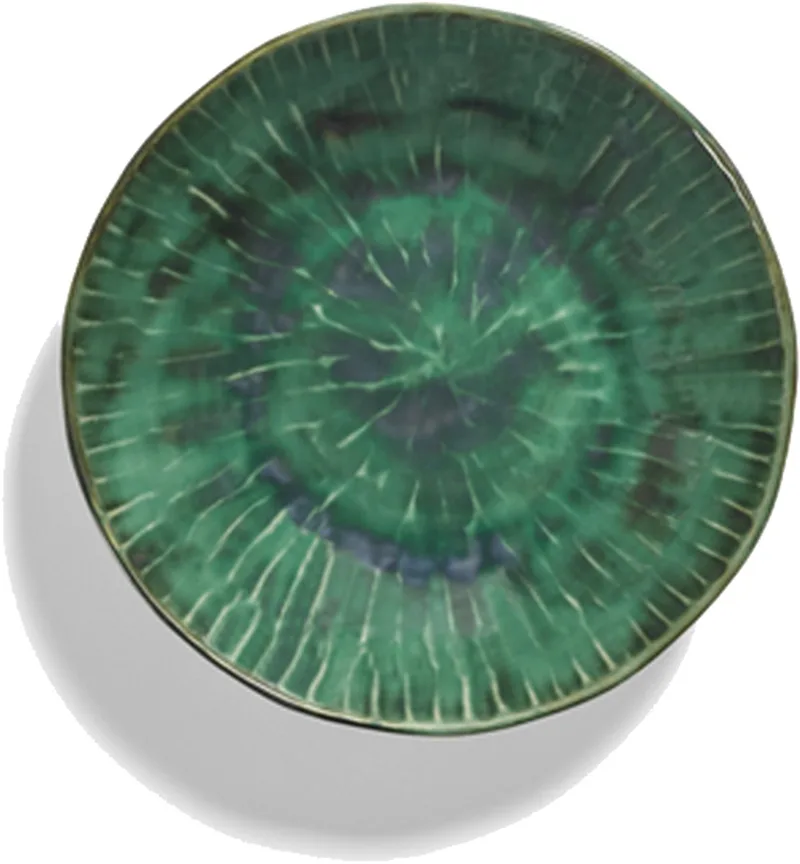 SERAX-Pascale Naessens-Verde Lanza - Diepbord Pastabord Ø 22 cm H5.5cm - (set van 2) by Serax in Green – product photo