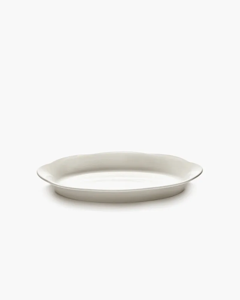 Sergio Herman Silhouette Diep Bord M 24.5x15x3.2cm (set 2 stuks) de Serax en Blanc – photo produit