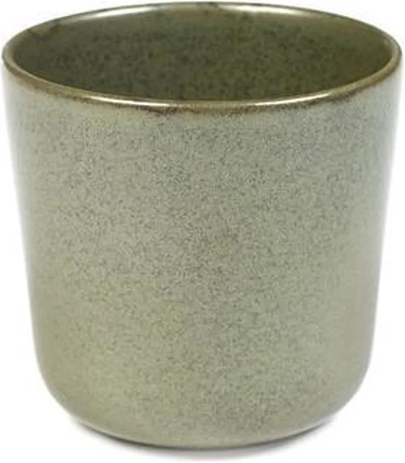 Sergio Herman Surface - Mok Zonder Oor - Camogroen - 9 Ø - 4 stuks by Serax in Green – product photo