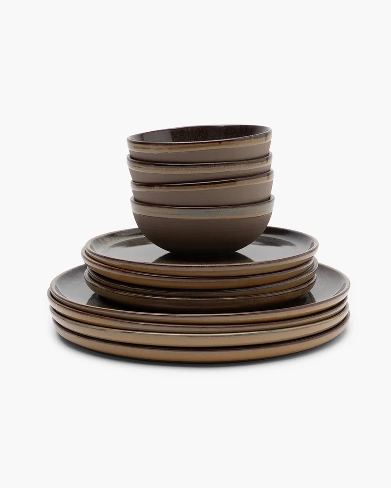 Sergio Herman Surface - Serviesset - Indi Grijs - 24 Ø - 12 stuks by Serax in Brown – product photo