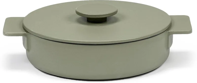 Surface by Sergio Herman - Braadpan - Gietijzer - 1,7L - Ø 23cm - Camogroen från Serax i Grön – produktbild