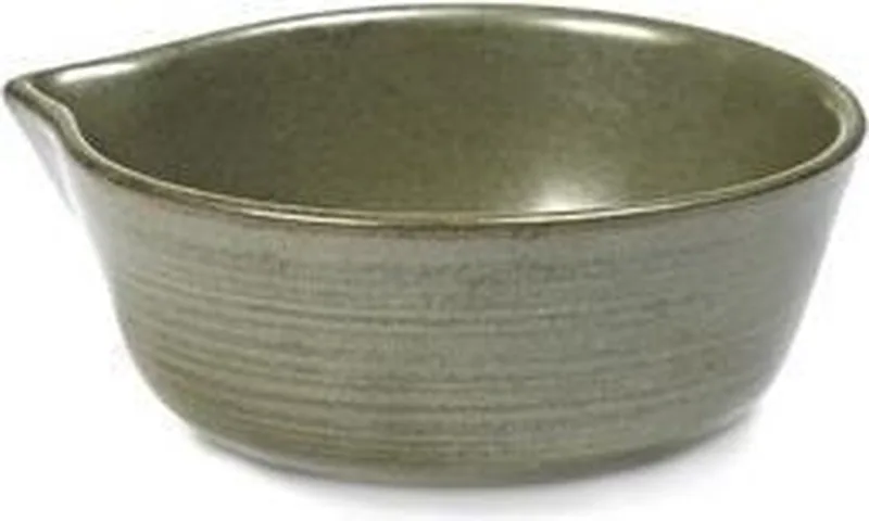 Surface by Sergio Herman Sauskom - Ø11cm H4,5cm - Camogreen - 1 stuk van Serax in Groen – productfoto