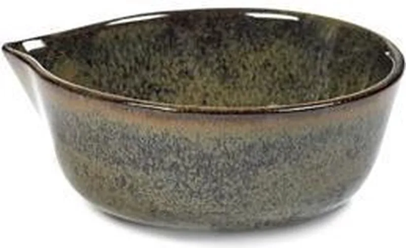 Surface by Sergio Herman Sauskom - Ø11cm x H4,5cm - Indi Grey - 1 stuk by Serax in Green – product photo