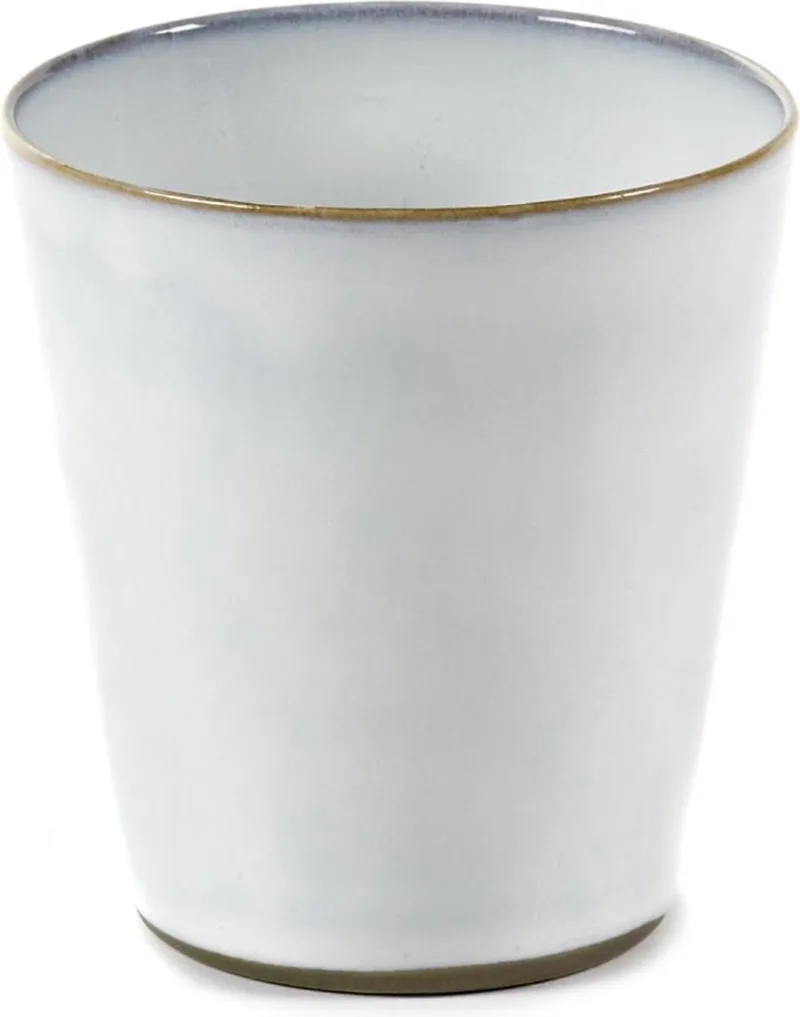 Terres de Rêves Beker conisch - Ø8,5 x H9,5 - 8 stuks de Serax en Blanc – photo produit